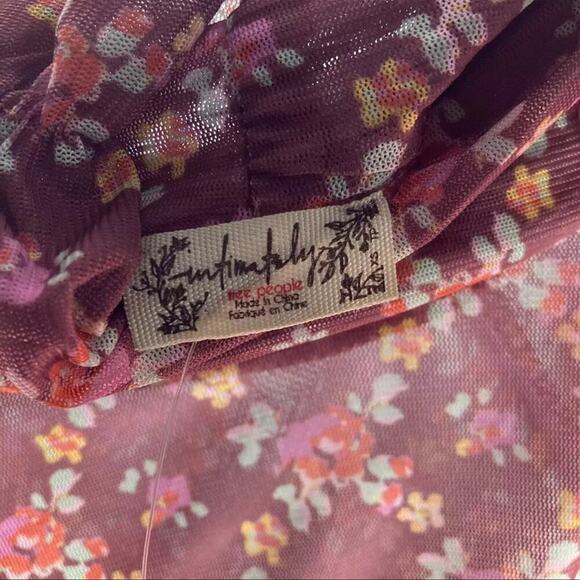 🆕FREE PEOPLE Intimately Bodysuit Printed Mesh SZ XS NEW - Picture 5 of 7